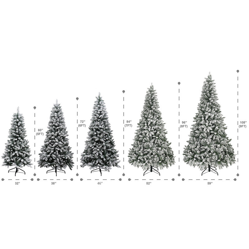 The Holiday Aisle® Green Most Realistic Spruce Flocked/Frosted